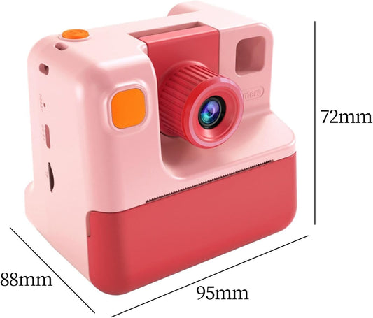 Dickly Kids Camera Instant Print Practical Birthday Gifts Small Multifunction Stable Camera for Ages 3+ Kids, Pink