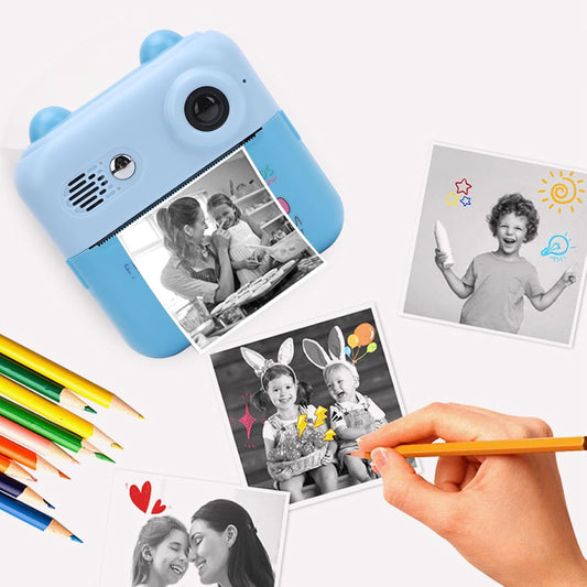 Instant Print Camera for Kids, 50MP 1080P HD Digital Video Camera, 16x Digital Zoom Digital Camera with 2.4 Inch HD IPS Screen, Compact Instant...